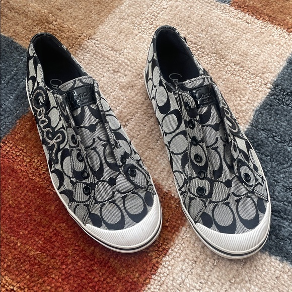 Coach Shoes - Coach Keeley Slip-On Sneakers, Black and Gray, Size 8B